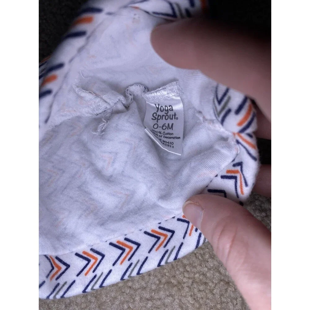 Yoga Sprout Baby Beanie Hat 5 Pack Size 0-6M Blue Orange Grey Mixed Prints